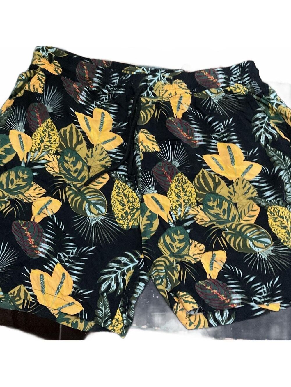 Coofandy Men's Casual Tropical Print Shorts Large